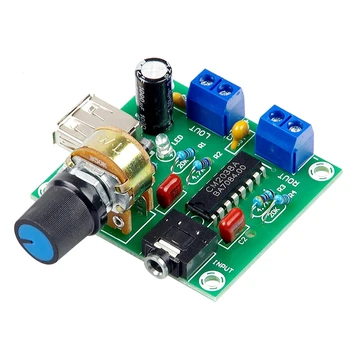 Mini Stūres Pastiprinātājs Valdes 5W+5W Hifi Divas-Kanāls PM CM2038 5V USB Piegādes Jauda Audio Pastiprinātājs