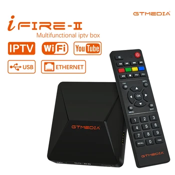 IFire2 Smart TV Box Atbalsta Full Hd 1080p Iptv H. 265 iebūvētu Wifi 2.4 G Bezvadu Tālvadības pults