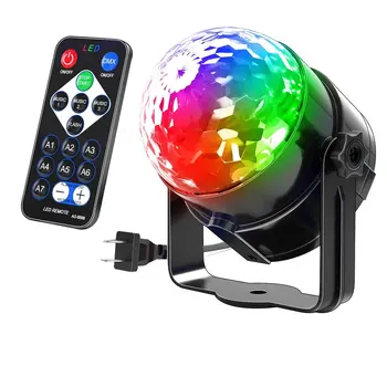 LED Skatuves Gaismas RGB Skaņas Aktivizēta, Rotējošas Disko DJ Puses Burvju Bumbu Strobe Mini Lāzera Projektoru Lampas Izcelsmes KTV Ziemassvētku Šovs