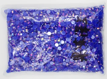Jelly safīra AB Krāsu 1.5~7mm Flat Atpakaļ Apaļa Akrila Rhinestones Pērles / mākslīgus dārgakmeņus ,3D Akrila Nagu Art / Apģērbs