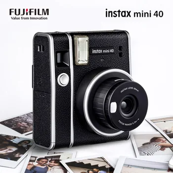 Fujifilm Patiesu Instax Mini 40 filmu fotokameras zibspuldzes Pārdošana jaunu tērzēšanas foto, melna Krāsa