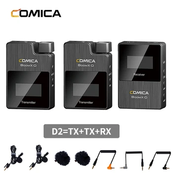 COMICA BoomX-D D1 D2 2.4 G Digitālā Bezvadu Mikrofonu Sistēma Mini Atloks Mikrofons Clip-on Mikrofons Uzplaukums xd DSLR kameras Micropho