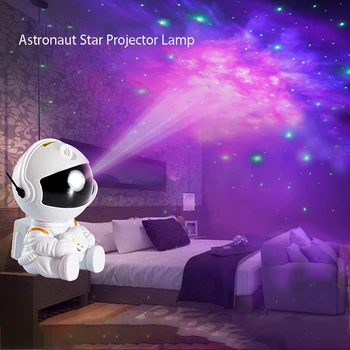 2022 Zvaigznes Debesis Nakts Gaisma Zvaigžņotās Debess Projektoru Lampas USB Astronauts Gaismas Krāsains LED Zvaigžņu Lampas Nightlight Guļamistaba Bērniem Gaismas