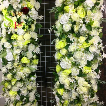SPR Bezmaksas Piegāde balts pielāgot, arkas, ziedu dizaina 2m/gab., kāzu dekorēšana, ziedu sienas fona galda centrālais ziedu