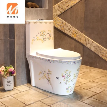 Sifons tualetes, pavasara dārza Eiropas mākslas keramikas tualetes, sadzīves pieaugušo tualetes sifons parastās tualetes, Bioloģiskās Tualetes