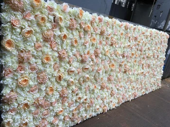 3.2 M x 2.4 M Oranžs Peonija & Dalia kāzu ziedu sienas ziedu fona ar cauruļu stāvēt Kāzu dekorēšana