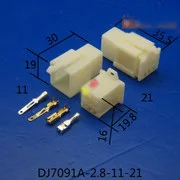 DJ7091A-2.8-11-21 DJ7091 2.8 11 21 9p uzglabāšana akumulatora elektrisko savienotāju un Pin vadu izmantotu plug savienotāji 2.8 auto plug