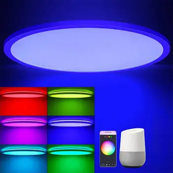 LED Smart Griestu Gaismas WIFI+BLE RGB Regulējamas Gaismas Mājās Guļamistaba, Dzīvojamā Istaba Smart Griestu Lampa Strādā ar Homekit Alexa, Google