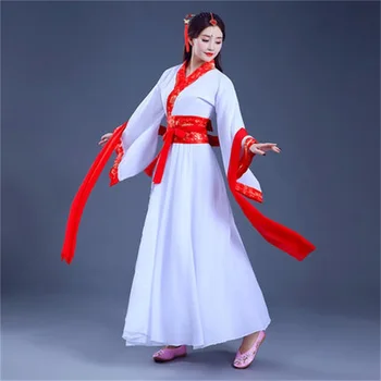 Sieviešu Ķīniešu Stilā Hanfu Guzheng Operas Tradicionālo Tērpu, Kostīmu Deju Platām Piedurknēm qing dynasty kostīmu Darbības Drēbes