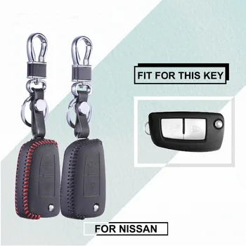Īstas Ādas Atslēgu Vāks Nissan Qashqai, X-trail, Murano Maxima Tiida Altima Quest Geniss Keybag Piedurknēm Fob