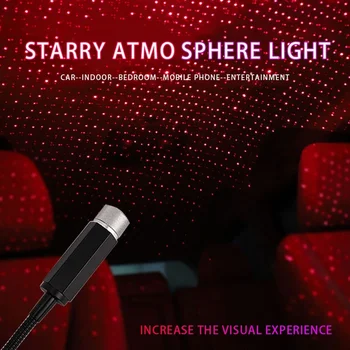 Romantiska LED Zvaigžņotām Debesīm Nakts Gaisma 5V USB Powered Galaxy Star Projektoru Lampas Automašīnas Jumta Mājas Telpas Griestu Dekoru Plug & Play