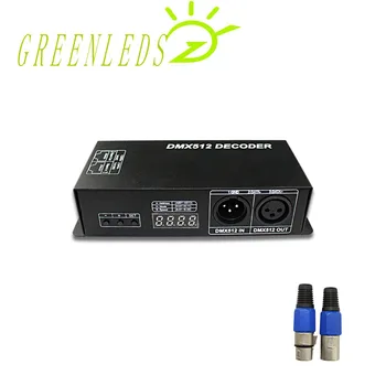 LED JAUNĀS RGB Kontrolieris DMX512 Dekoderi Ar Ciparu Displejs 3 Kanālu JM-DX02 Ar Augstas Kvalitātes 3 Gadu Garantijas Kontrolieris