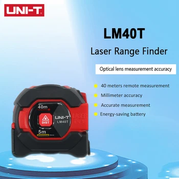 VIENĪBA VIENĪBU LM40T Lāzera Lentes Measurer Rīku, Tape 2-in-1 Measurer Laser Range Finder / Elektronisko Valdnieks / ar LCD Digitālo Displeju