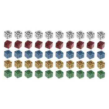 50x Akrila Multi Sided s Polyhedral 16mm Rotaļlietas, Galda, galda Spēle Matemātikas Mācīšanas Lomu Spēlē Pieaugušie Komplekts