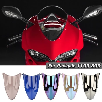 Motociklu Aksesuāri Vējstiklu Par Ducati Panigale 1199S 1199R 899 1199 Vējstikla Vēja Deflektoru Double Bubble Ekrāna Viser