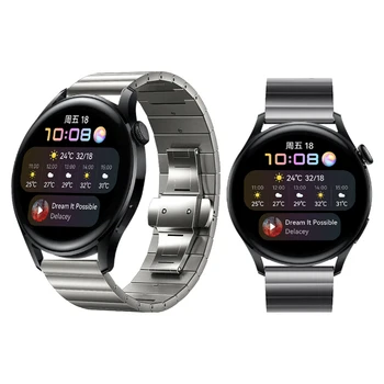 Tauriņu metāla aizdare Nerūsējošā tērauda Siksnu Huawei Skatīties 3 Aproce par Huawei Watch3 GT2 46mm & 2e Maināmiem watchbands