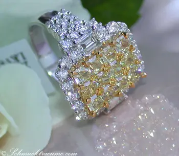 Modes sieviešu luksusa inkrustēts kristāla zircon gredzenu pārspīlēti pilna mikro Kastīšu Kāzu Rotaslietas