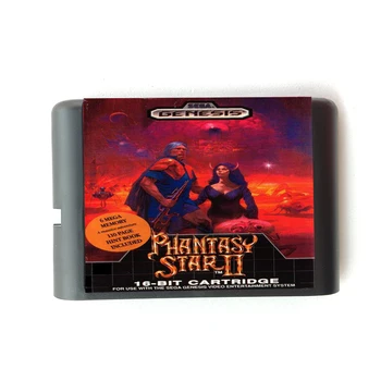 Phantasy Star II 16 bitu MD Atmiņas Karti Sega Mega Drive 2 SEGA Genesis Megadrive