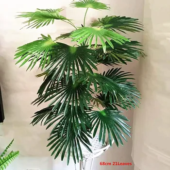 68CM 21 Leaf Mākslīgo Zaļo Palmu Koku Iekštelpu Viltus Augu Iekštelpu Zīda Lapu Podos Viesnīcu, Biroju, dzīvojamo Istabu Mājas Deco Aksesuāri