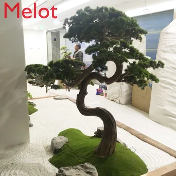 Simulācijas Podocarpus Macrophyllus Viltus Koku Lielais Priežu Mall Hotel Welcome Priežu Vestibilā Ciedra Griešanai Modelēšana Koku Pielāgošana