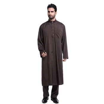 2 GAB Musulmaņu Abaya Tērps Vīriešiem Jubba Thobe Tuvajos Austrumos garajos svārkos Kaftan Arābu Dubaija Pieaugušo Islāma Apģērbi