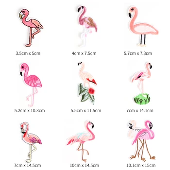 Jaunas Ielidošanas Flamingo ielāpus, izšuvumus, aplikācijas apģērbu šūšana plāksteris DIY žetons plāksteris piederumi 9pcs pārdot Bezmaksas Piegāde