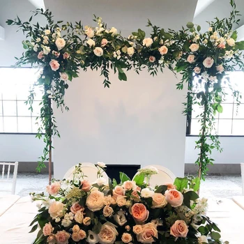 SPR 2M/daudz kāzu godu ziedu sienas skatuves fons galda runner arkas, ziedu dekoratīva mākslīgo ziedu vairumtirdzniecības