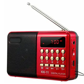 Mini Portatīvie Radio Handheld Digital FM USB TF MP3 Atskaņotājs, Skaļrunis, Uzlādējams
