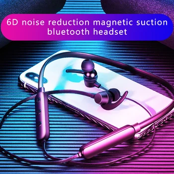 Sporta Bezvadu Bluetooth Austiņas Magnētisko Darbojas Stereo Earbuds IPX7 Ūdensizturīgs Austiņas 20H Mūzikas Austiņas Ar Mic In-Ear