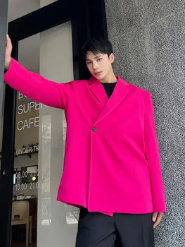 SYUHGFA Vīriešu apģērbi korejas Streetwear Spilgtu Krāsu Modes Tērps Vīriešiem Līdz 2023. gada Rudenī Jaunu Zaudēt Vienkārši garām Piedurknēm Bleizeri
